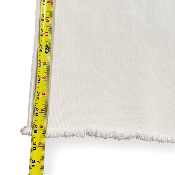 Anthropologie Pilcro Dishtowel Stripe Mid-Rise Wide-Leg Jeans Womens 32 Ivory - Picture 12 of 13